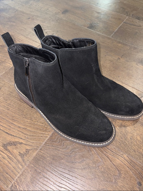Crown Vintage Shoes - Crown Vintage Black Suede Ankle Boots 9.5 Side Zip Chukka Booties